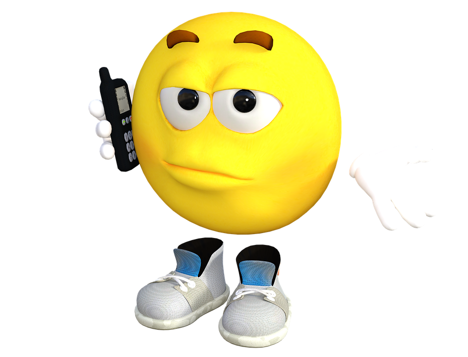 Emoticon answering phone
