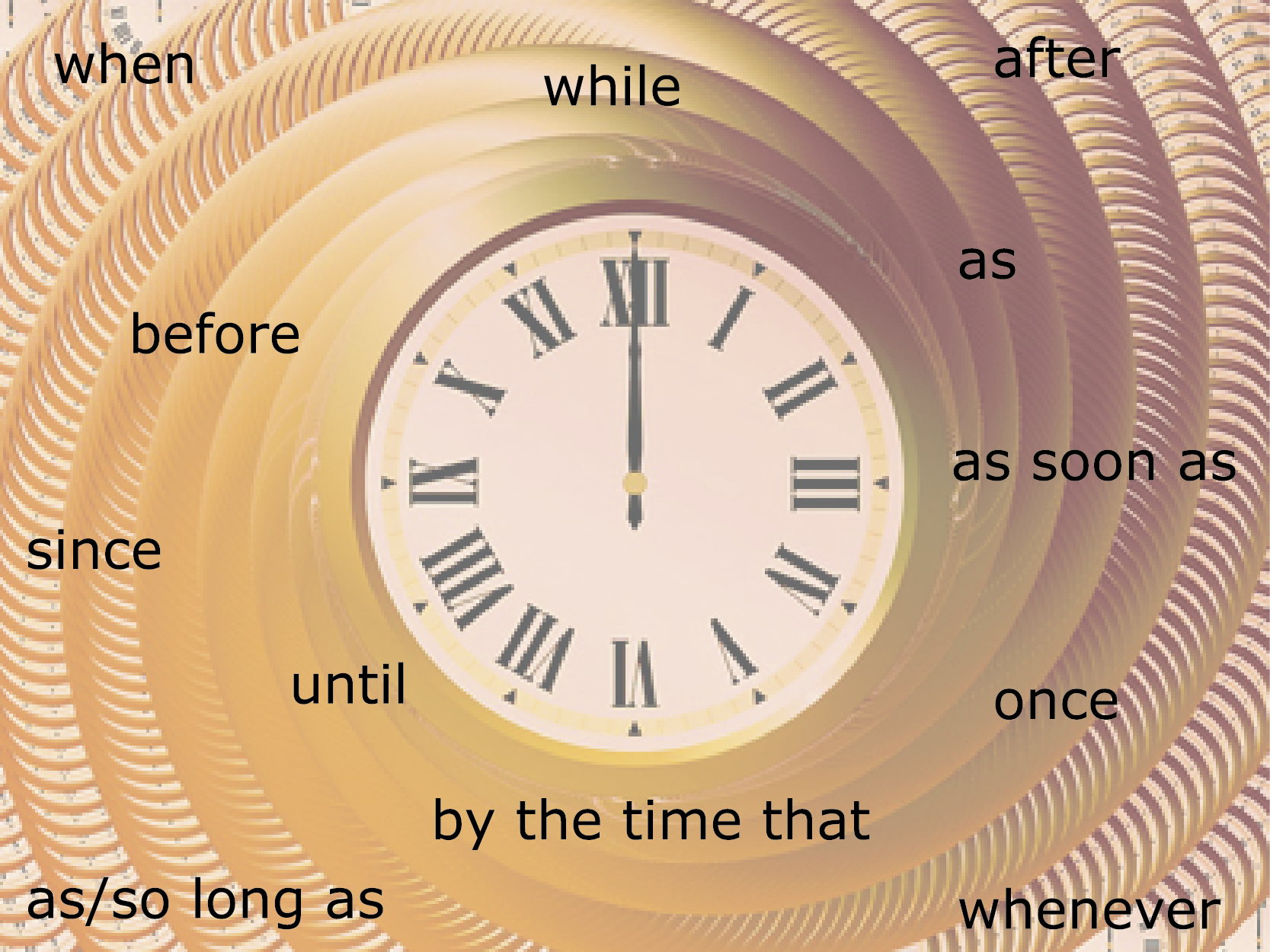 Clock and time words