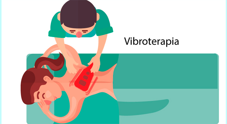 Paciente recibiendo vibroterapia