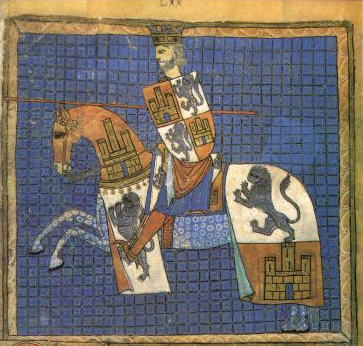 Mosaico de Alfonso X, rey de Castilla y León.