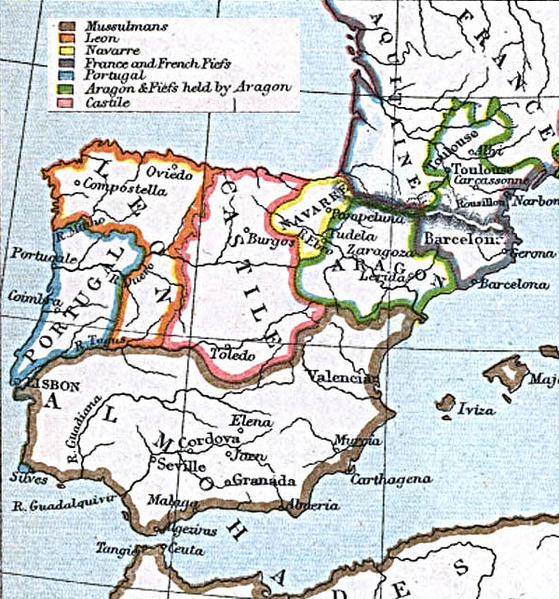 Mapa de la península Ibérica