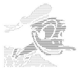 Figura hecha con código ASCII