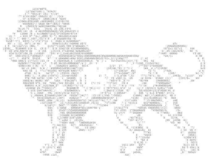 León creado con arte ASCII