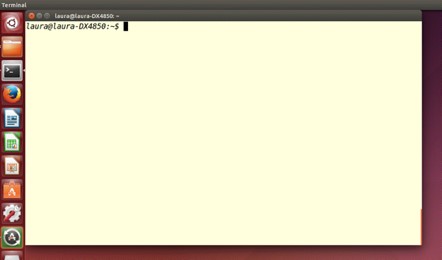 Terminal abierta en Ubuntu