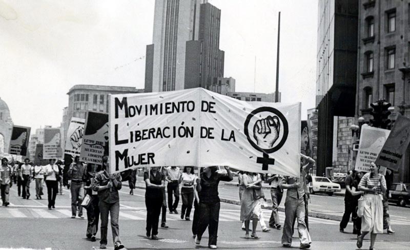 Marcha de mujeres
                                capitalinas en 1981