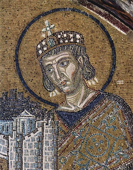 Retrato de Constantino, realizada en mosaico