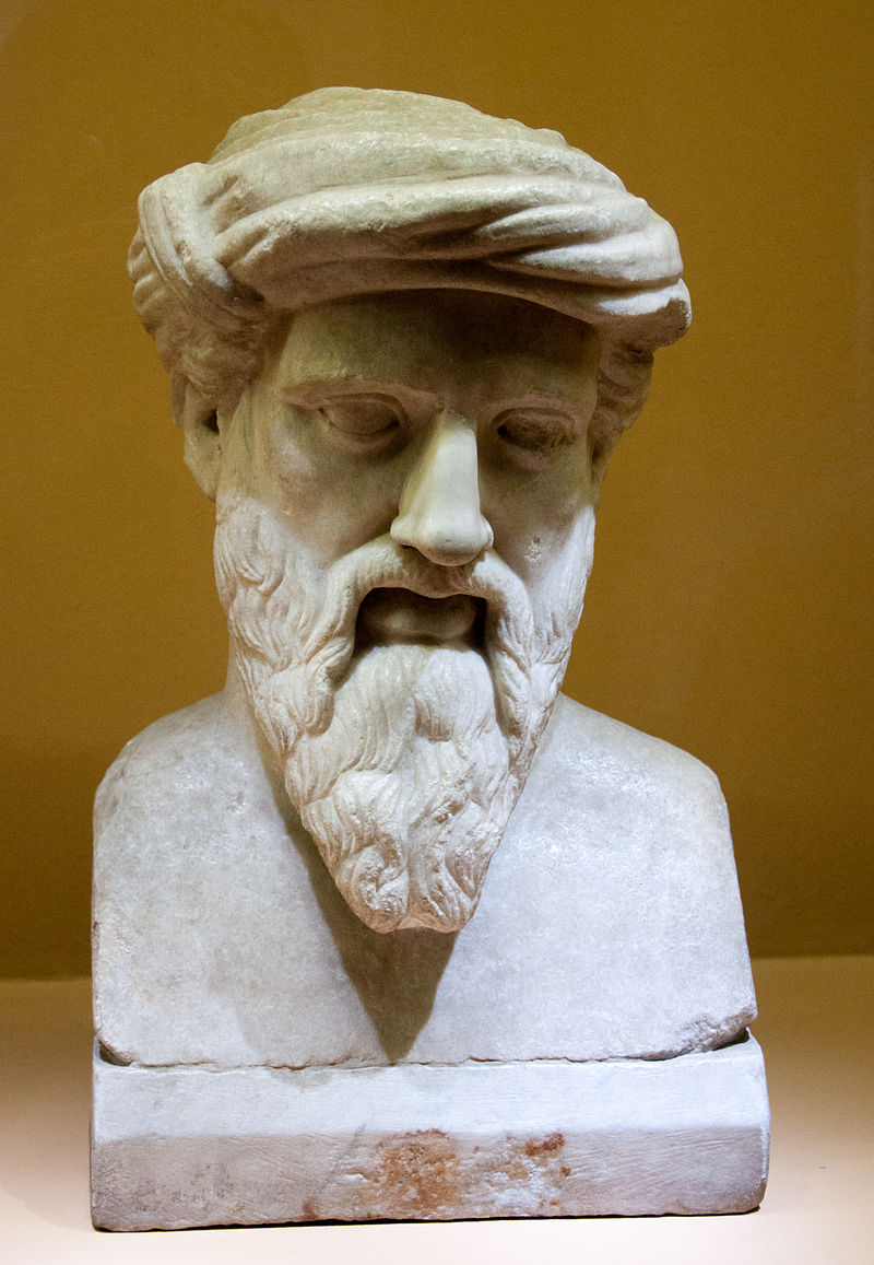 Escultura del filosofo Pitágoras