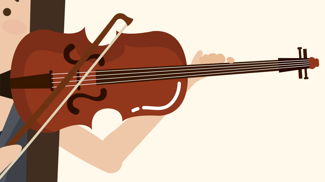 Individuo tocando un violín 