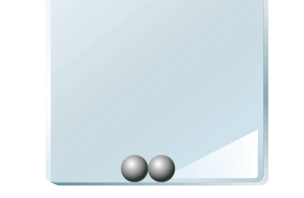 Colisión entre dos esferas y la pared del recipiente