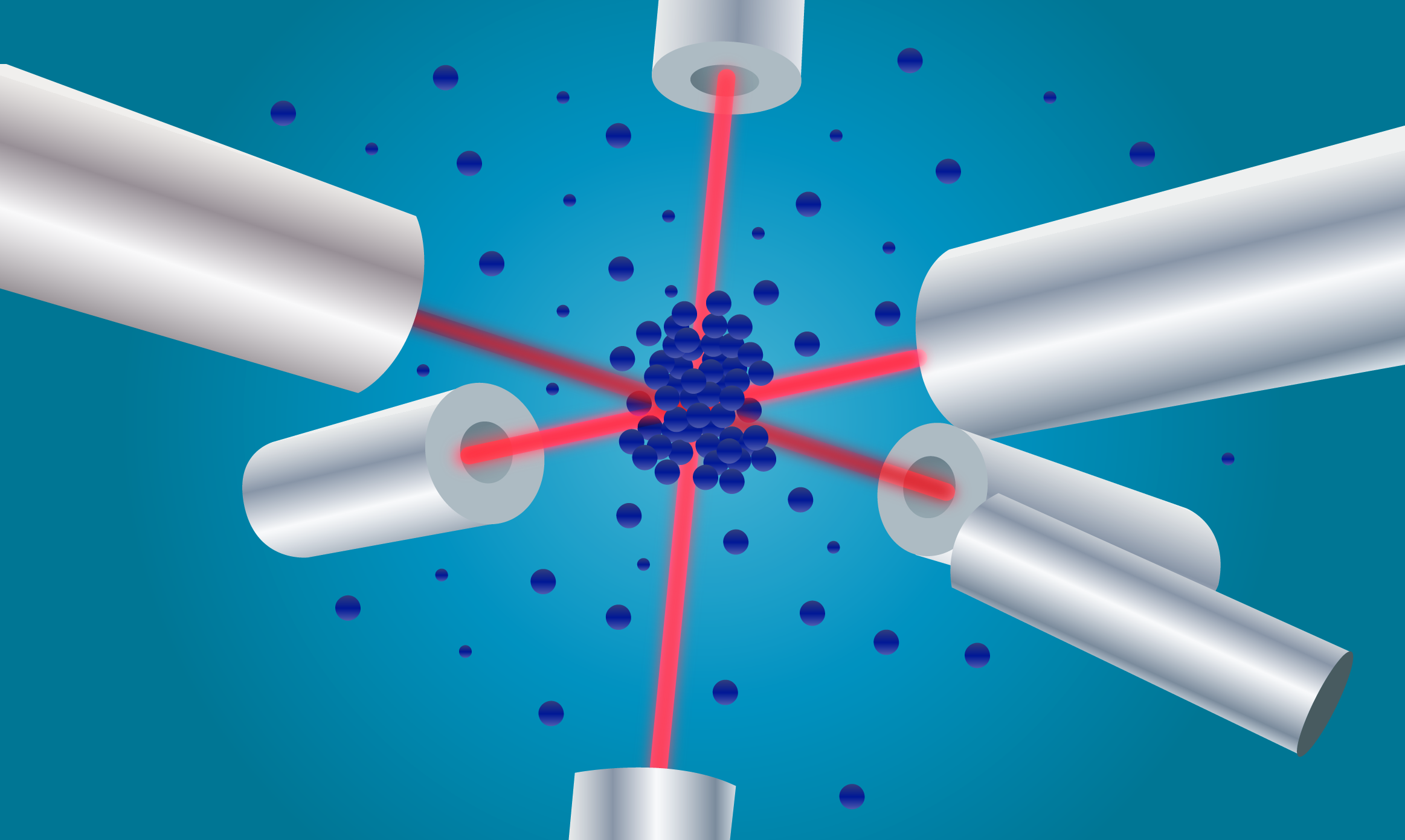 Moléculas expuestas a luz láser para disminuir su temperatura